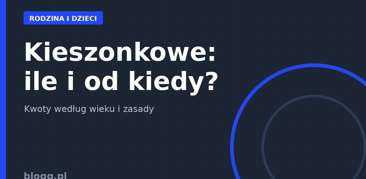 Kieszonkowe: ile i od kiedy?